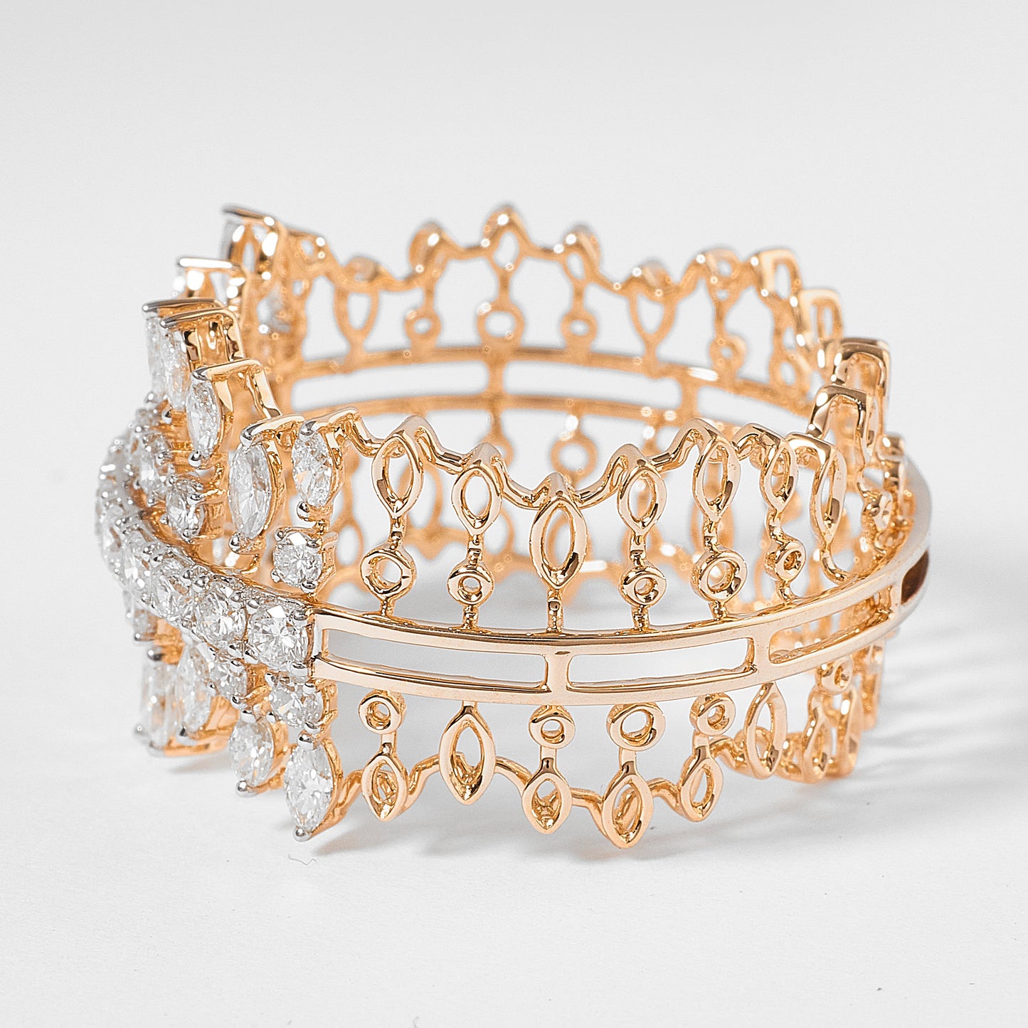 Wide Diamond Statement Ring