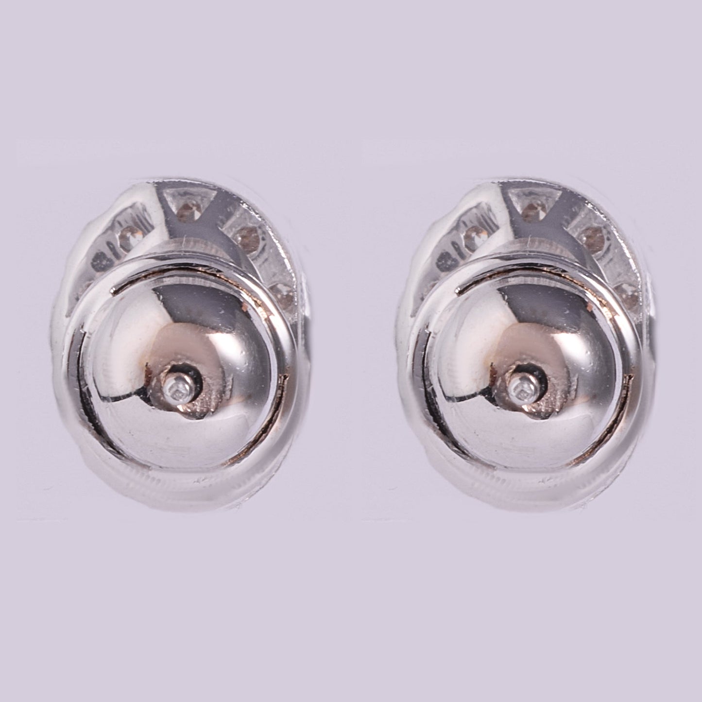 Oval Diamond Halo Stud Earrings