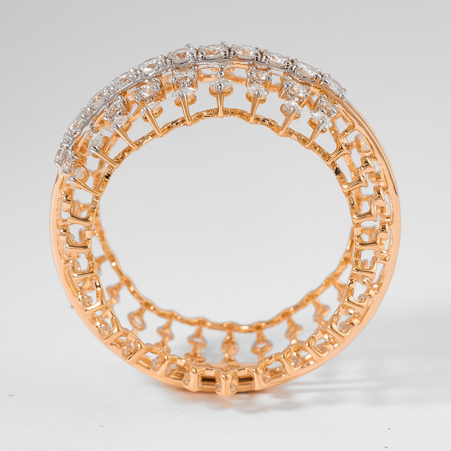 Wide Diamond Statement Ring
