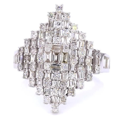 Baguette Cluster Diamond Ring