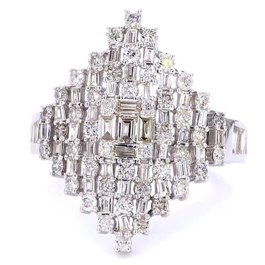 Baguette Cluster Diamond Ring