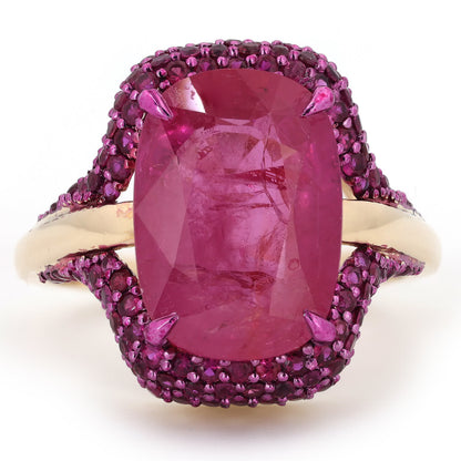 Natural Oval Ruby Gemstone Ring