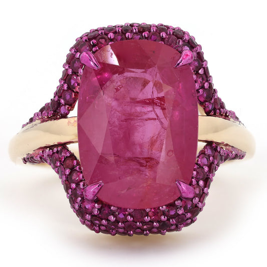 Natural Oval Ruby Gemstone Ring