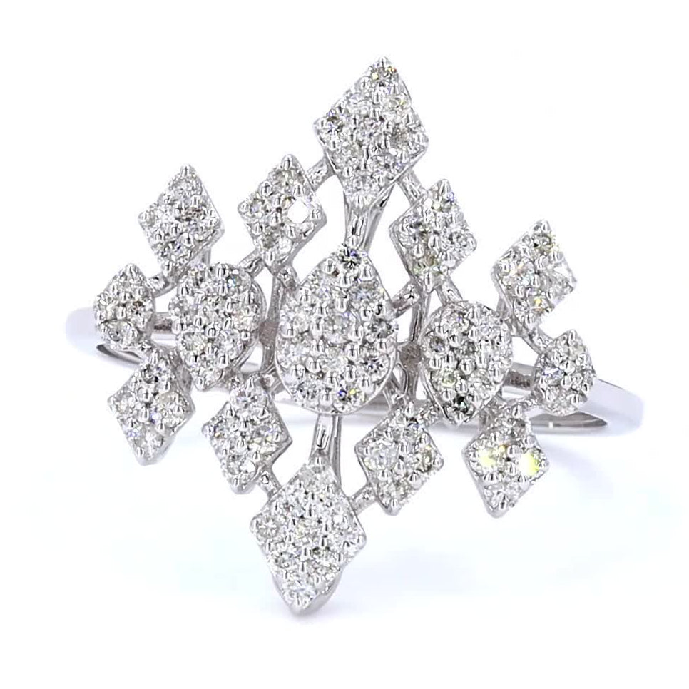Floral Cluster Diamond Ring