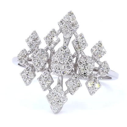 Floral Cluster Diamond Ring