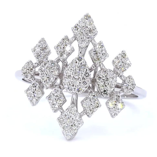 Floral Cluster Diamond Ring