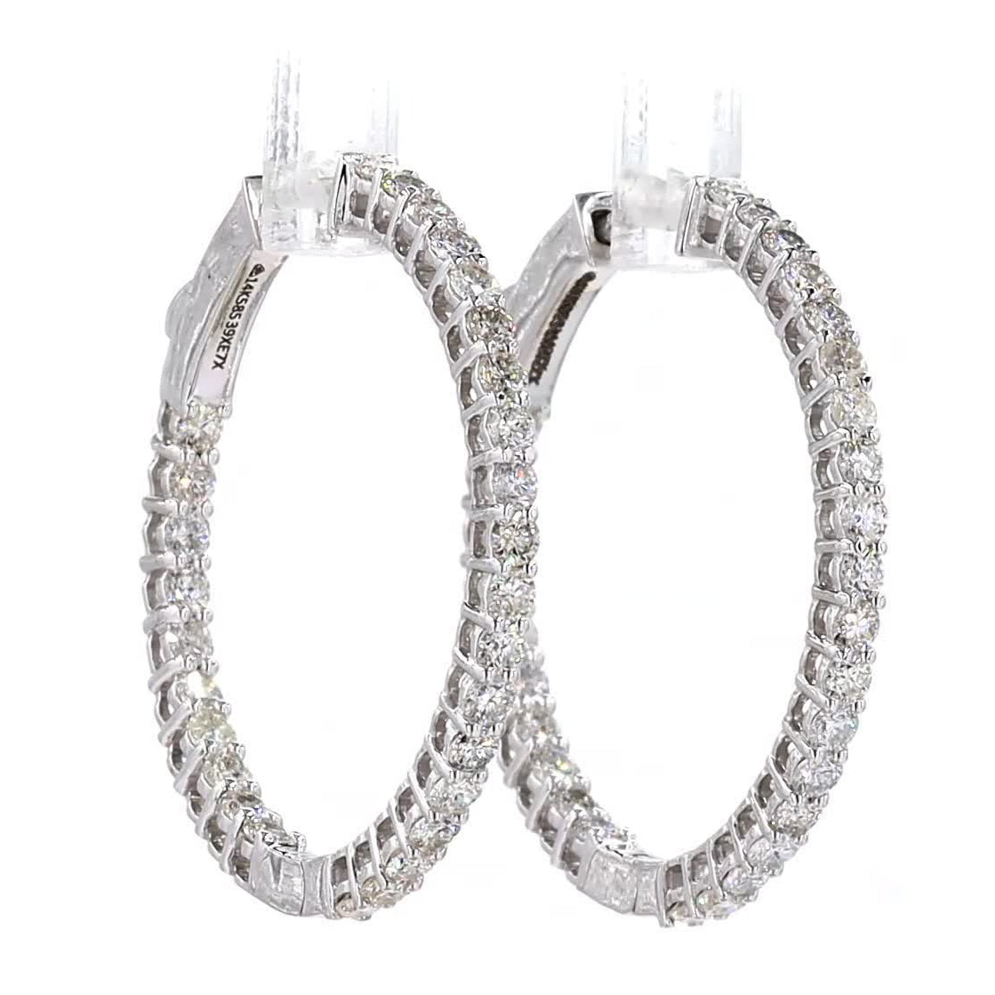 Inside Out Diamond Hoop Earrings