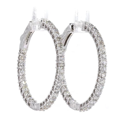 Inside Out Diamond Hoop Earrings