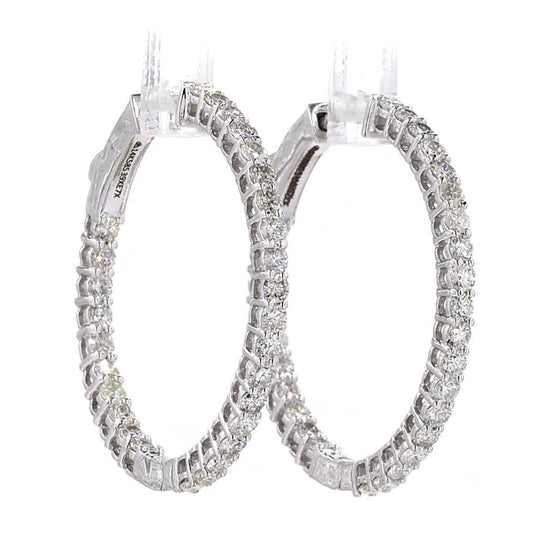 Inside Out Diamond Hoop Earrings