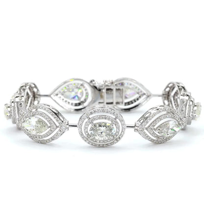Marquise Oval Diamond Tennis Bracelet