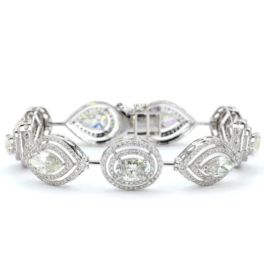 Marquise Oval Diamond Tennis Bracelet