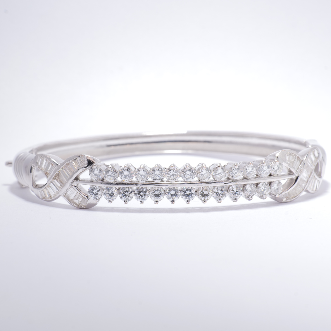 Double Row Diamond Bangle