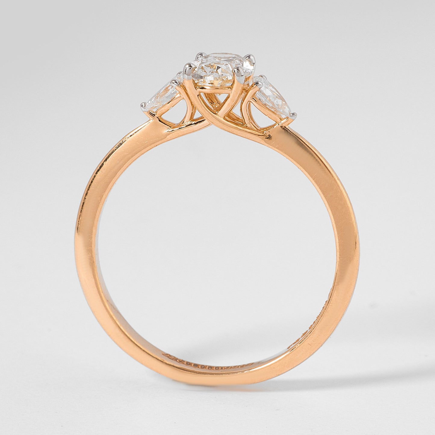 Oval Three Stone Diamond Ring
