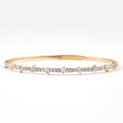 Pear Diamond Station Bracelet