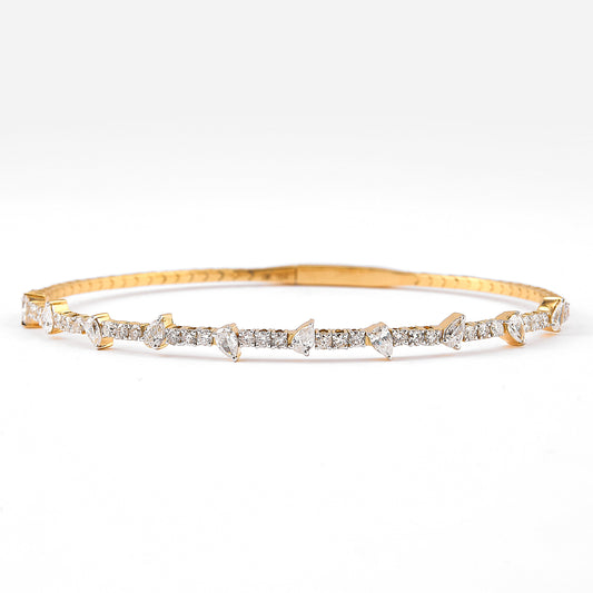 Pear Diamond Station Bracelet