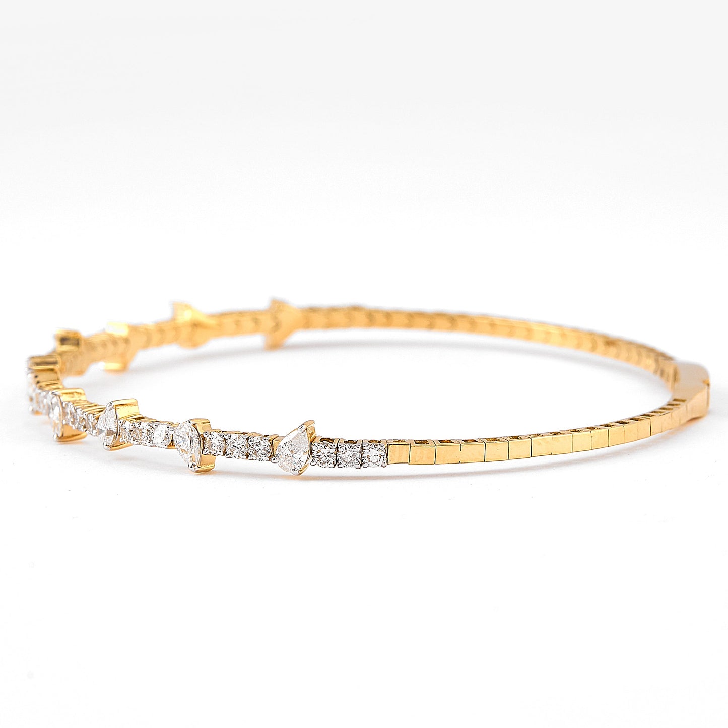Pear Diamond Station Bracelet