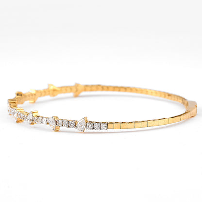 Pear Diamond Station Bracelet