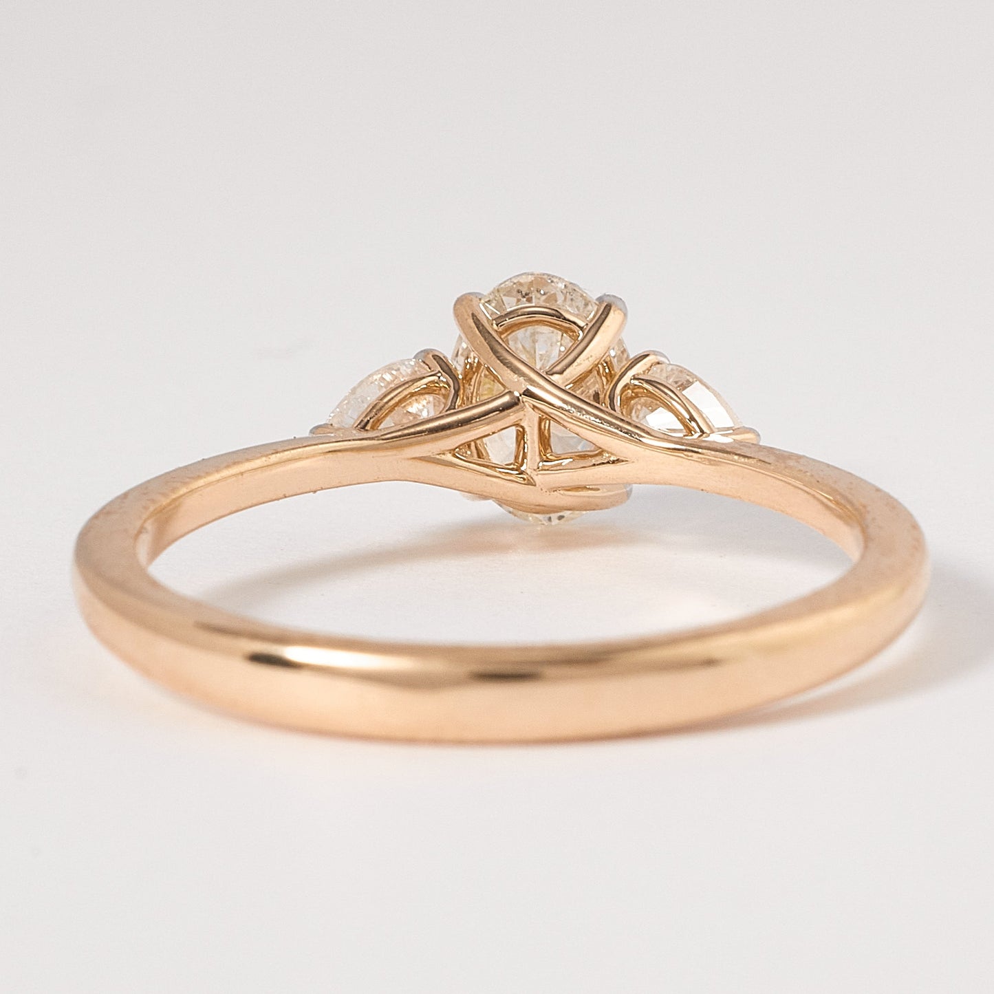 Oval Three Stone Diamond Ring