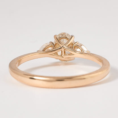 Oval Three Stone Diamond Ring