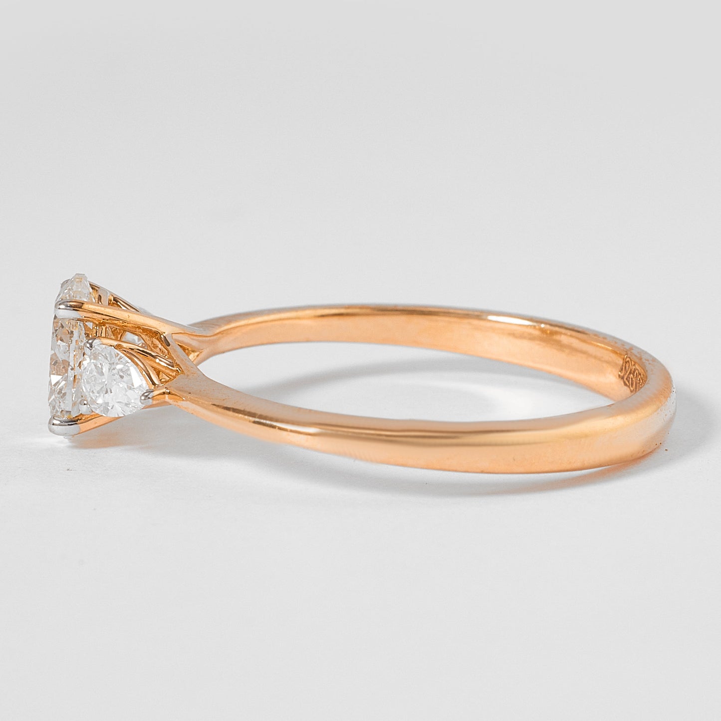 Oval Three Stone Diamond Ring