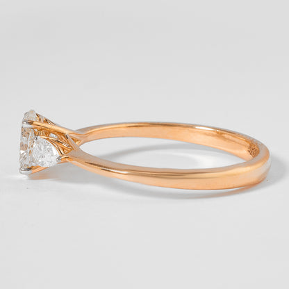 Oval Three Stone Diamond Ring