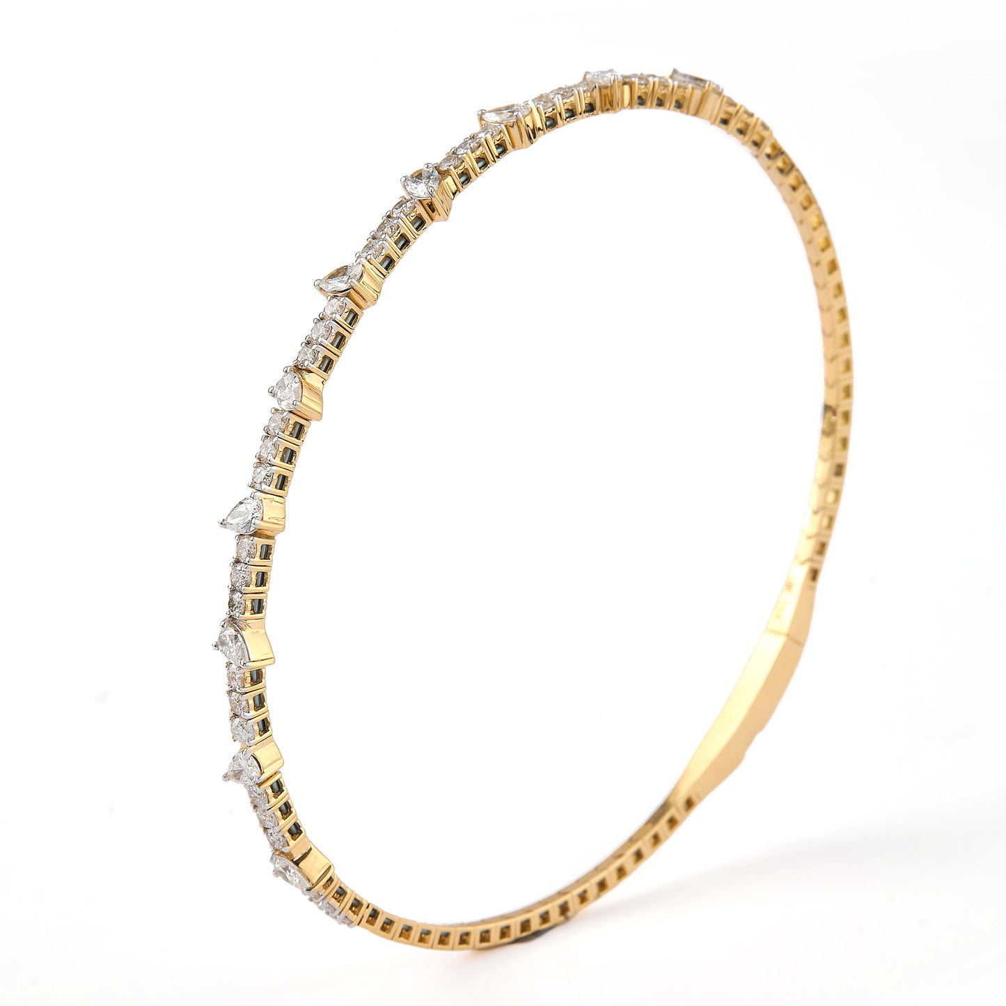 Pear Diamond Station Bracelet