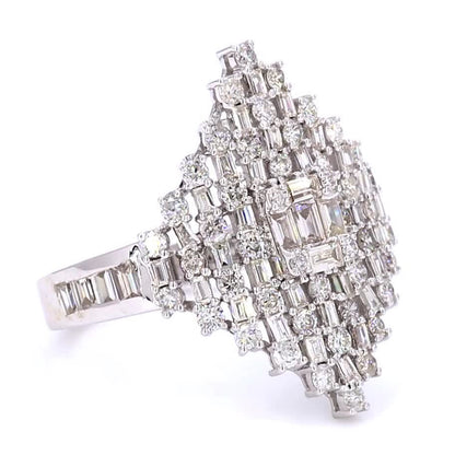 Baguette Cluster Diamond Ring