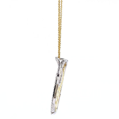 Filigree Circle Natural Diamond Pendant Necklace