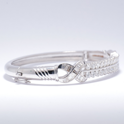 Double Row Diamond Bangle