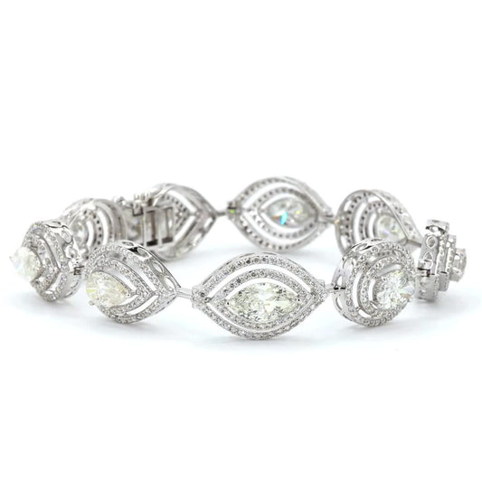 Marquise Oval Diamond Tennis Bracelet