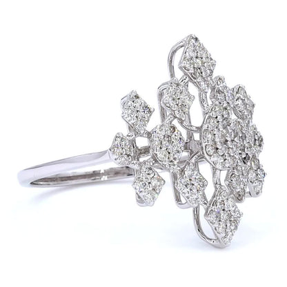 Floral Cluster Diamond Ring