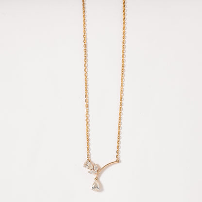 Curved Drop Pendant Necklace