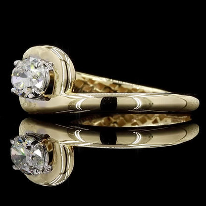 Bypass Solitaire Diamond Ring