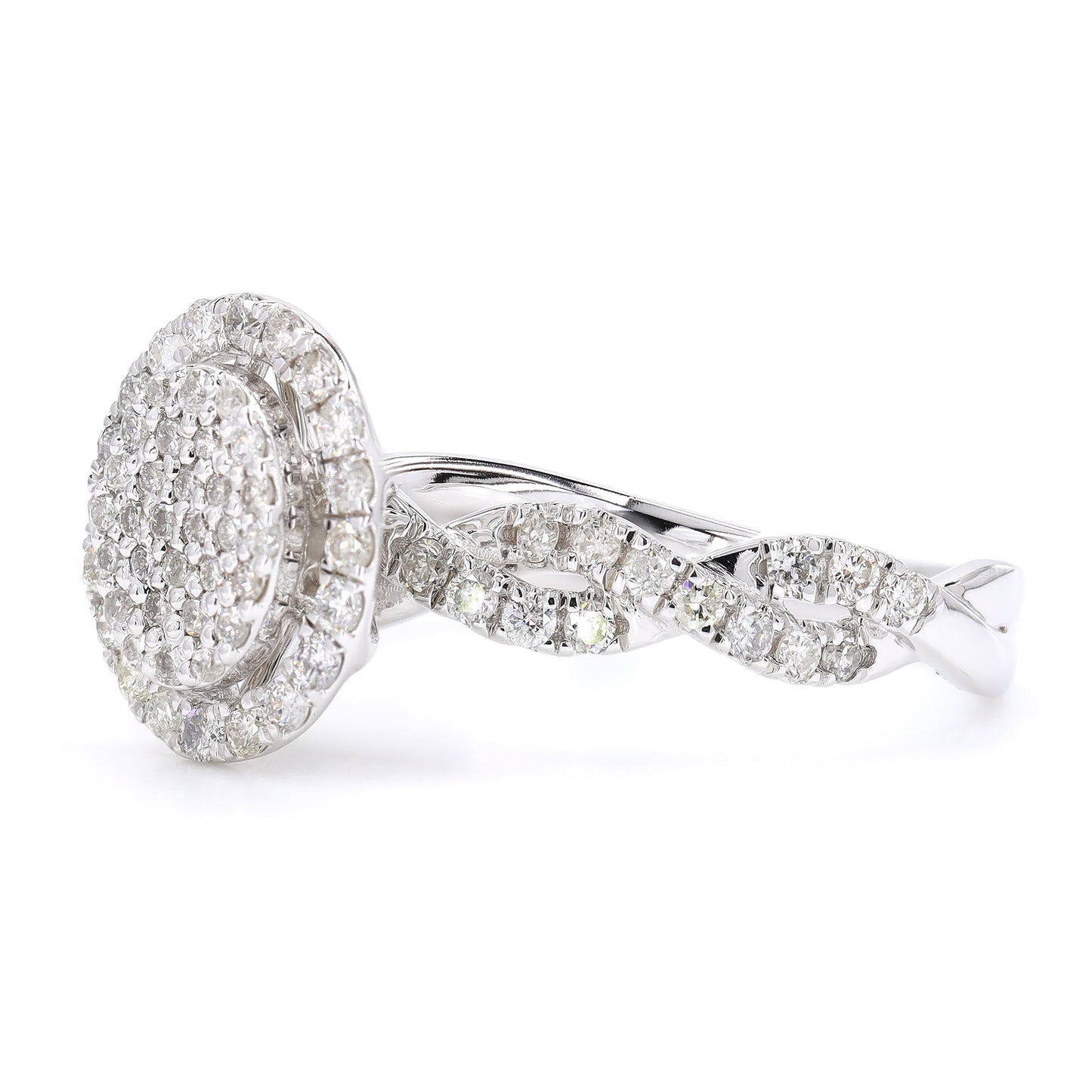 Oval Cluster Diamond Ring