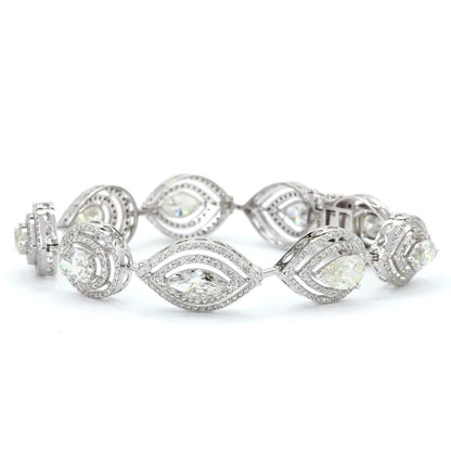Marquise Oval Diamond Tennis Bracelet