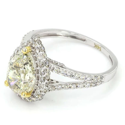 Pear Cut Diamond Solitaire Ring