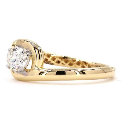 Bypass Solitaire Diamond Ring
