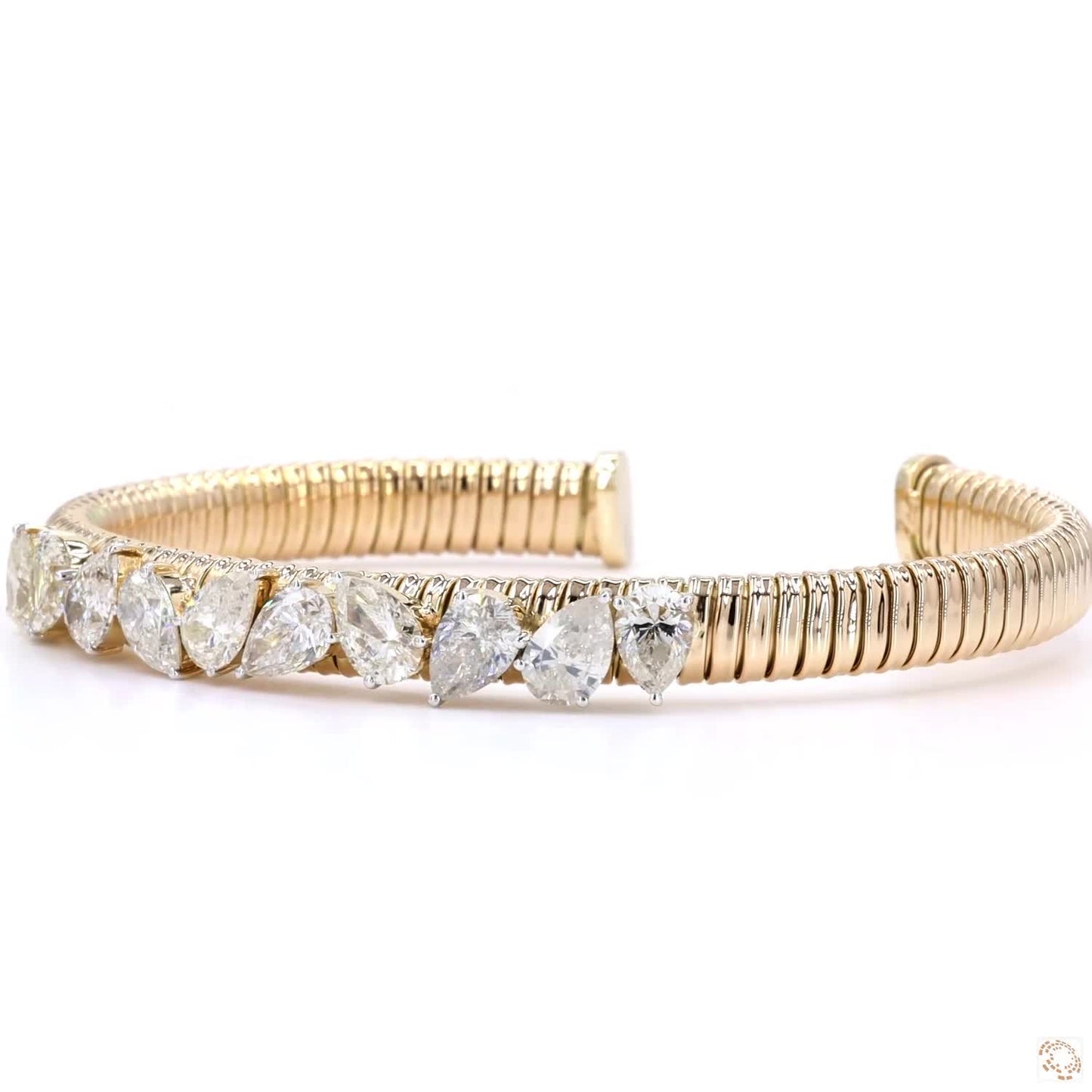 Pear Shape Diamond Cuff Bracelet