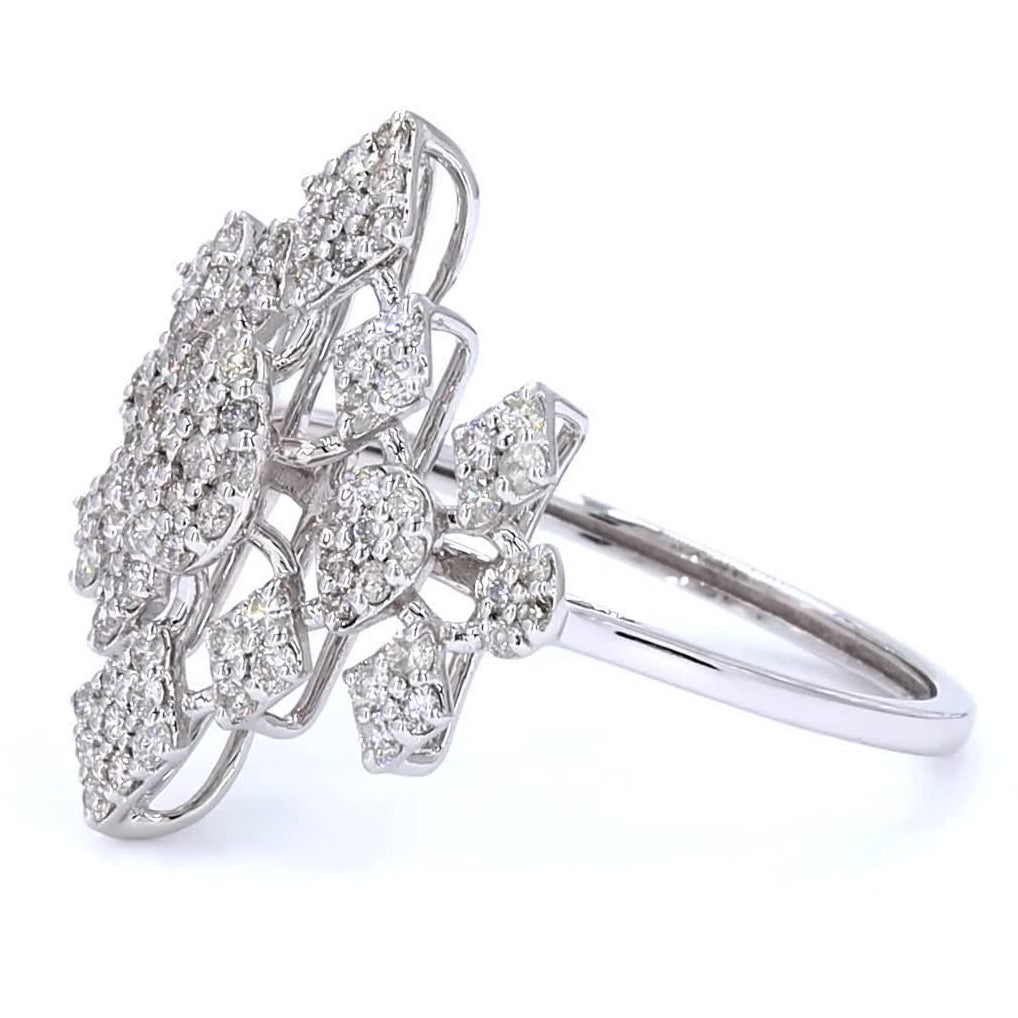 Floral Cluster Diamond Ring