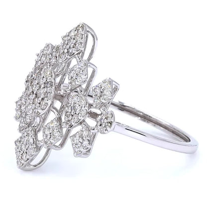 Floral Cluster Diamond Ring