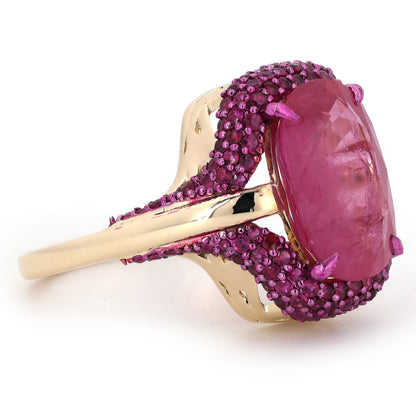 Natural Oval Ruby Gemstone Ring