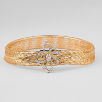 Floral Diamond Mesh Bracelet