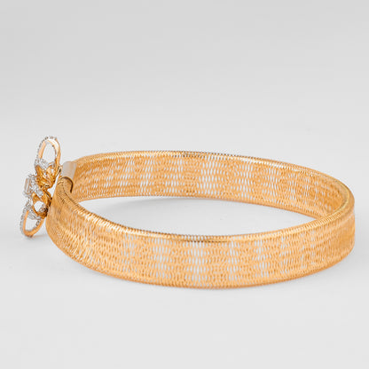 Floral Diamond Mesh Bracelet