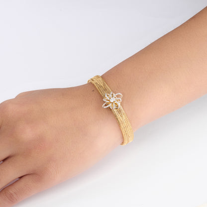 Floral Diamond Mesh Bracelet