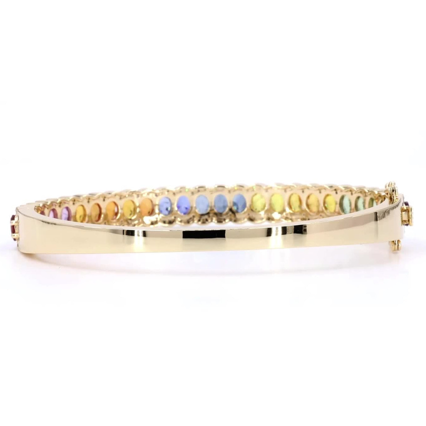 Rainbow Sapphire Diamond Bangle