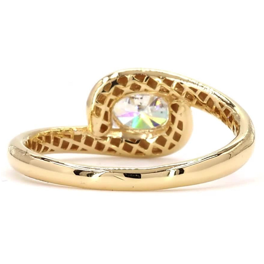 Bypass Solitaire Diamond Ring