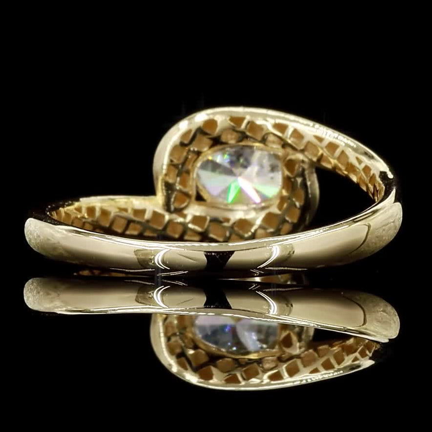 Bypass Solitaire Diamond Ring