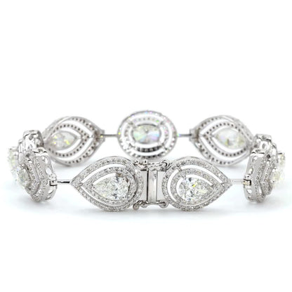 Marquise Oval Diamond Tennis Bracelet