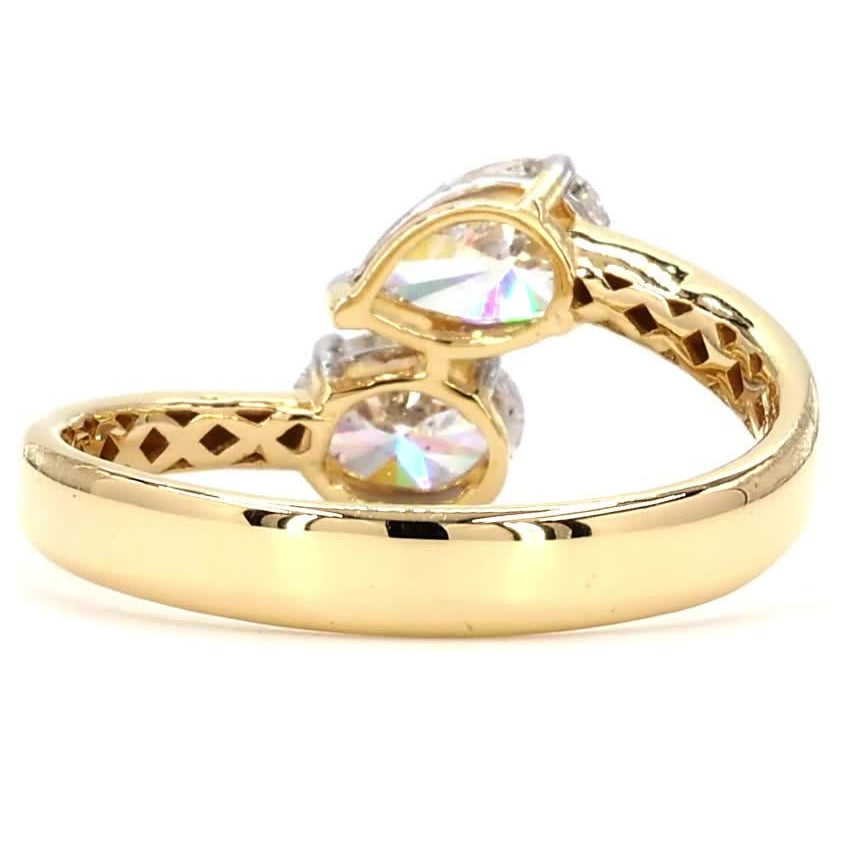 Bypass Two Stone Diamond Ring