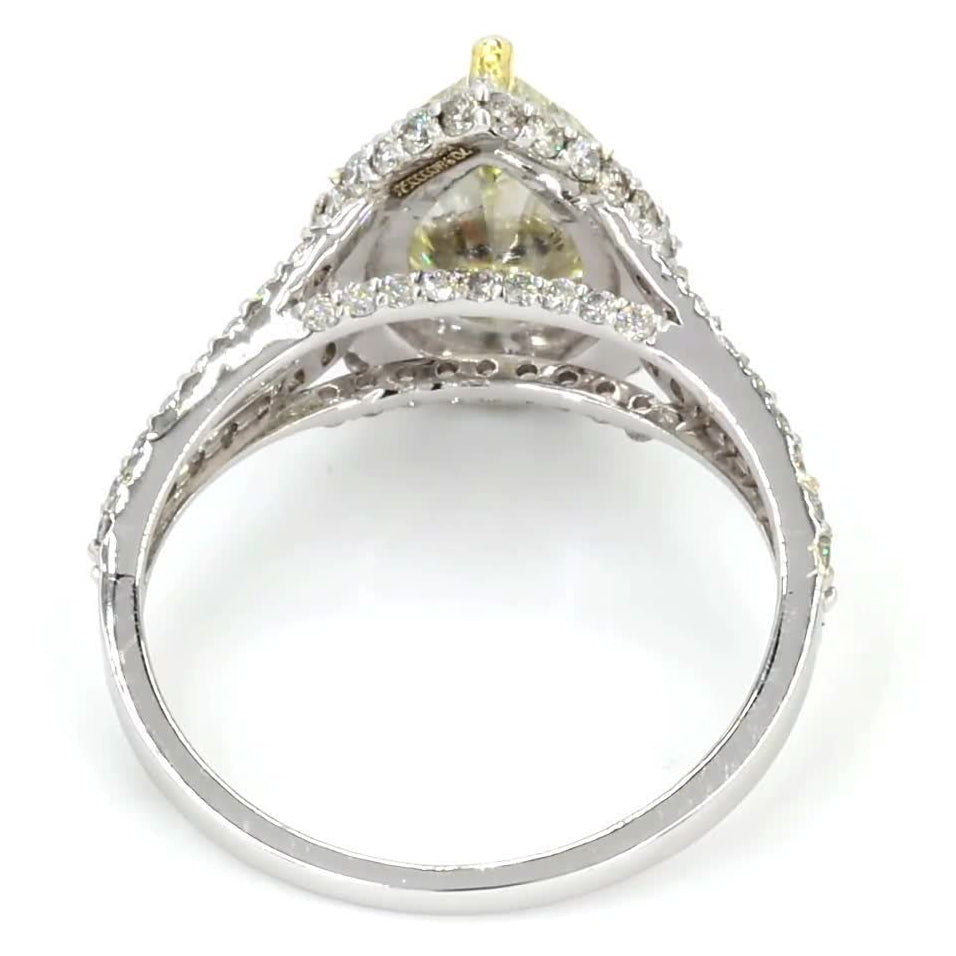 Pear Cut Diamond Solitaire Ring